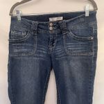 No Boundaries Vtg  Y2K Low Rise Womens Jeans Sz 9 Embroidered Sequin Patch Pocket Photo 1