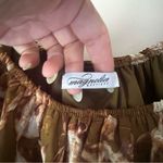 MAGNOLIA BOUTIQUE floral‎ puff sleeve blouse Women’s SIZE SMALL boho fall Brown Photo 4