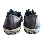 Converse All Star Metallic Gray Leather Chuck Taylor Sneakers 544924C Shoes Sz 8 Photo 10