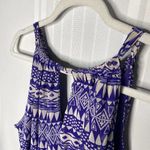 Forever 21  Tribal High Low Keyhole Sleeveless Open Back Tie Dress Medium Purple Photo 1