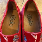 Golo Vivian Platform Silk Floral Shoes Size 9 red asian Photo 4