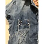Dollhouse Denim Short Sleeve Button Up Shirt Women's Y2K Size Large Photo 4
