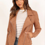 Bagatelle  Faux Suede Chestnut Jacket Photo 0