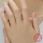 Sterling Silver SIZE 7 925 Stackable Dazzling Cubic Zirconia Ring Photo 1