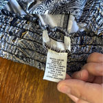 Carmen Marc Valvo blue paisley pull on pants size M Photo 2