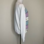 Cottagecore Floral Pastel Cardigan Sz Large Purple Blue Photo 3