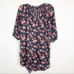 Collective Concepts  Tunic Top Womens XS Dark Floral Autumn Fall Boho Minimalist Photo 1