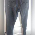 Levi's Stretchy Legging Jeans Metallic Gold Glitter Black Denim Grunge Sz 11/30 Photo 4