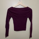 H&M Pomegranate Long Sleeve Mid Waist Top Photo 1