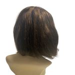 LUVME Human Hair Wig With Headband Brown With Few Highlights Asymmetrical Style Photo 3