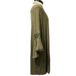 Fury Bell Sleeve Deep V Midi Dress Olive 2X Photo 2