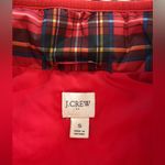 J.Crew Red Vest  BM367 Classic Tartan Plaid Puffer Vest Snap Pockets small Photo 6