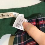 Modcloth x Sunny Girl Green Red Plaid Cap Sleeve Sweetheart Dress Christmas Winter Small Photo 8