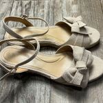 Talbots Cream Bow Sandals Size 9 Photo 0