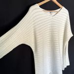 Tommy Bahama metallic knit batwing sweater women's size large beige cream Photo 1