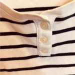 L.L. Bean White and Brown Fitted 3/4 Sleeve T Photo 3