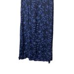 Vintage Liz Baker Essentials Skirt Womens Large Maxi Floral Print Blue Photo 1