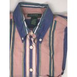 Ralph Lauren  Women's pink,blue, green stripe long sleeve button down Size‎ 10 Photo 2