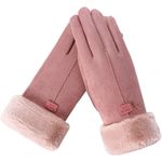 Women's Pink Cold Weather Warm Ladies Girls Ski Snow Gloves Touch Screen Photo 0
