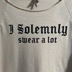 I Solemnly Swear A Lot Slouchy 3/4 sleeves Women's Graphic Top Black Size XL Photo 1