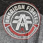 American Fighter  Charcoal Gray, Black and Burgundy Tee Size Medium Photo 3