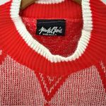 Red & Silver Metallic Sweater Size L Photo 2