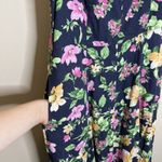 Old Navy  fit and flare dress large Floral Dark Midi Linen Wedding Coquette Girly Photo 3