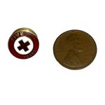 None Vintage Five Years Red Cross Service Pin Red & Gold Metal With Clasp Photo 1