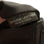 Fossil Vintage Black Leather Slouch Saddle Crossbody Bag with Key Zipper Pull Photo 7