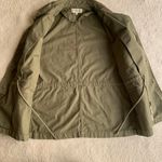 Madewell Olive Green Sleeveless Hidden Button Up Collared Utility Vest Jacket Photo 3