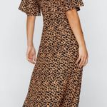 Nasty Gal Abstract Spot Print Angel Sleeve Midi Dress Size 8 Photo 2