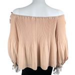 Wilfred Off the Shoulder Talence Baby Doll Blouse Tan Size XS Photo 4