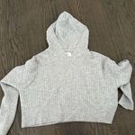 Aerie  off-line gray hooded cropped sweater Photo 0