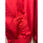 Zine Hooded Lightweight Windbreaker Jacket Sz M Red Zipper Closure Elastic Hem Size M Photo 2