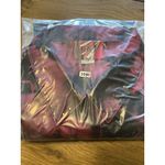 H&J Women Size 1X Water Color Print Denim Jean Jacket Artsy Buttons Cotton City Photo 15