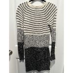 Roxy Y2K  Grey White Striped Sweater Small Knit Long Sleeve S Block Top Tunic Photo 4