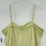 Old Navy  square neck ladder lace lime ditsy floral spaghetti strap top XL NEW Photo 4
