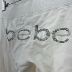 Bebe Y2K American VINTAGE XS White Butterfly Rhinestone Capri Sweatpant Joggers Photo 7