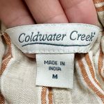 Coldwater Creek 100% Linen Striped Pull On Pants, Sz Medium Photo 8