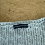 Brandy Melville  Sweater Cable Knit V Neck Alina One Size Gray Photo 1