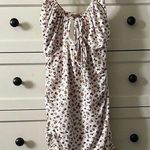 Urban Outfitters  Women’s White Ditsy Floral Ruched Cottagecore Ruffle Hem Dress Photo 0
