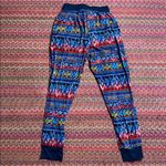 Urban Outfitters NAVY GEOMETRIC PRINT FLEECE JOGGER PANTS Photo 4