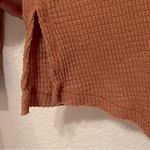 T.LA Nadia cut out waffle knit long sleeve thermal, terracota, oversized XS Photo 11