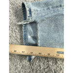 American Eagle Curvy MOM Jeans Distressed High Rise Raw Hem Size 10 Denim Photo 8