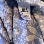 Fresh Produce  Blue and White Floral Ombré Short Sleeve Top Large Photo 3