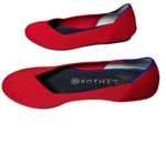 Rothy's The Flat Red Knit Ballet Flats Women's 7.5 Round Toe Slip On Photo 3