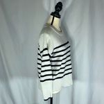 Philosophy • Republic Clothing Women’s Striped Sweater White Black Size S Knit Photo 3