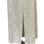 Tahari  Arthur S Levine Cream Lace and Sequin Zip Back Maxi Dress Gown Womens 8 Photo 7