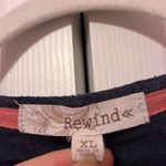 Rewind Women's Navy Top with Lace Sleeves Photo 1