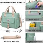 Insulated Lunch Bag for Men Women,Leak Proof Lunch Box for Work,Large Lunch Tote Bag With Removable Shoulder Strap with Side Pockets,Reusable Lunch Cooler Bag For Picnic Hiking Photo 1